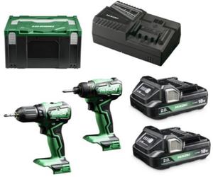 HiKOKI KC18DDWFZ DS18DD + WH18DD (2x 18V/2,0Ah)+HSC III