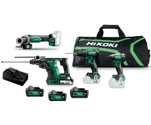 HiKOKI KC18DEWHZ 18V Li-ion Batterie 4-pieces Dans Un Sac (3x5,0Ah/18V)