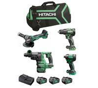 Pack 4 outils HIKOKI KC18DEWHZ + 3 batteries + chargeur + sac de transport