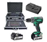 Perceuse visseuse percussion 18V 5.0Ah DV18DBSL HIKOKI - 2 batteries + chargeur + coffret alu 100 accessoires - KC18DVZ