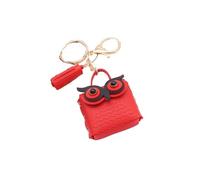 HIKOO DAILY Lot de 2 mini sacs à main en cuir synthétique avec motif hibou mignon pour femme, Rouge, Taille unique