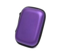 HIKOO DAILY Lot de 2 mini sacs portables pour écouteurs, porte-monnaie, étui de transport, étui pour carte mémoire, organisateur de câbles, accessoires pour casque, violet, Taille unique