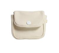 HIKOO DAILY Lot de 2 porte-monnaie portables de couleur unie - Mini portefeuille léger en coton - Pour écouteurs - Pour femme - Porte-cartes de voyage, a-beige, Taille unique