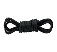 HIKOO DAILY Lot de 3 paires de lacets de chaussures en cuir de forme ronde - Unisexe - Étanches - Noir - 160 cm