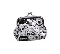 HIKOO DAILY Porte-monnaie en forme de chat de dessin animé pour femmes, mini portefeuilles, enfants, sacs à argent, pochette féminine, porte-monnaie à moraillon mignon pour filles zéro portefeuille