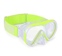 HIKOTEY Masque de Plongée pour Enfant 4-16 Ans,180°Champ de Vision Panoramique HD,Lunettes Plongée Anti-Buée Anti-Fuite,avec Lentille Verre Trempé,Sangle Ajustable pour Masque Facial Tissu Doux-Jaune