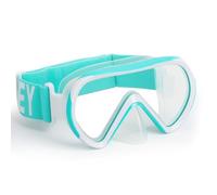HIKOTEY Masque de Plongée pour Enfant 4-16 Ans,180°Champ de Vision Panoramique HD,Lunettes Plongée Anti-Buée Anti-Fuite,avec Lentille Verre Trempé,Sangle Ajustable pour Masque Facial Tissu Doux-Bleu1