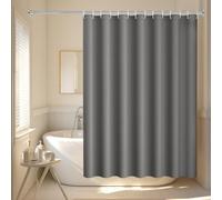HIKPACKER Rideau Douche Anti Moisissure Gris,200cm x180cm | Rideau de Douche Anti Moisissure,Tissu Imperméable,Shower Curtain,Duschvorhang avec 12 Crochets pour Vestiaire,Salle de Bain
