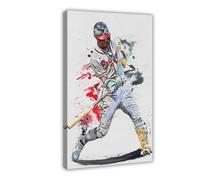 HIKPYY Poster Ronald Acuna Jr - Impression sur toile - Décoration murale pour chambre à coucher, bureau, chambre à coucher, cadeau - 60 x 90 cm