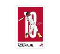 HIKPYY Ronald Acuna Jr. - Impression sur toile faite à la main - Décoration pour chambre à coucher, bureau, chambre - Cadeau - 40 x 60 cm