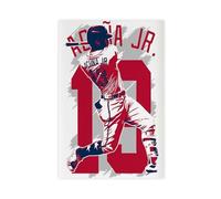 HIKPYY Ronald Acuna Jr. Poster sur toile fait à la main pour décoration murale de salon, chambre à coucher (50 x 75 cm)