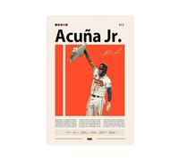 HIKPYY Ronald Acuna Jr. Poster sur toile faite à la main pour décoration de chambre à coucher, bureau, cadeau (30 x 45 cm)
