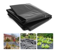 Hikrxya 2 x 3M Bâche pour Serre Noir en Polyéthylène, Extra Épais Film Bache Plastique Noir, Résistant Jardin Grandir Couverture de Polytunnel pour Protection Serre de Plante de Jardin