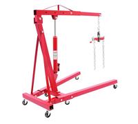 HIKUUER Grue d'atelier 2 tonnes - Grue hydraulique pliable et compensateur de moteur - Grue de levage pour charges lourdes pour ateliers automobiles, ateliers, entrepôts