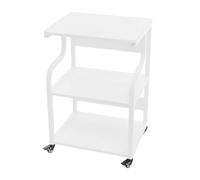 HIKUUER Table d'imprimante à 3 niveaux avec roulettes universelles 50 x 40 x 74,5 cm Chariot d'imprimante en métal Barres d'impression plus de 80 kg pour la maison, les bureaux d'entreprise, les