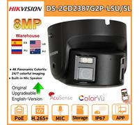 Hikvision 8MP IP Caméra Guardian TurnVu Tourelle DS-2CD2387G2P-LSU/SL 4K Sécurité Double Objectif document Nuit Intégré Micro Haut-Parleur