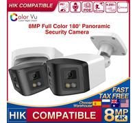 Hikvision-Compatibele 4K 8mp ColorVu 170 ° Caméra IP panoramique binoculaire Md2.0 Tweerich tingsges caméra de vidéosurveillance préken Thuis