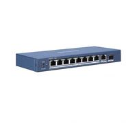 DS-3E0510P-E - Commutateur - non géré - 8 x 10/100/1000 (PoE+) + 1 x 10/100/1000 + 1 x Gigabit SFP - de bureau - PoE+ (110 W) - Tension CC