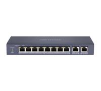 Hikvision DS-3E0310P-E/M commutateur réseau Non-géré L2 Fast Ethernet (10/100) Connexion Ethernet, supportant l'alimentation via ce port (PoE) Noir