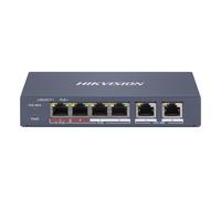 Hikvision DS-3E1106HP-EI - Commutateur - intelligent - 3 x 10/100 (PoE+) + 2 x 10/100 (liaison montante) + 1 x 10/100 (Hi-PoE) - de bureau - High PoE / PoE+ (60 W) G