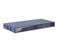 Hikvision DS-3E1318P-EI - Commutateur - Géré - 16 x 10/100 (PoE+) + 2 x combo Gigabit - de bureau - PoE+ (230 W) G