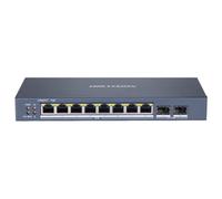 Hikvision Commutateur réseau DS-3E1510P-SI – Géré L2 – 8x 10/100/1000 PoE+, 2x SFP – 110W