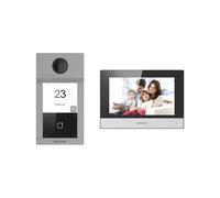 Kit interphone vidéo sans fil antivandale avec lecteur de badge DS-KIS604-S