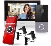 Hikvision Kit d'interphone vidéo IP pour Villa ou Maison. Un Seul Bouton d'appel. DS-KIS603-P(C)/Europe BV