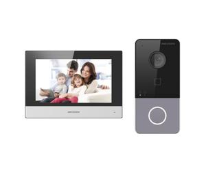 Hikvision Kit d'interphone vidéo IP pour Villa ou Maison. Un Seul Bouton d'appel. DS-KIS603-P(C)/Europe BV