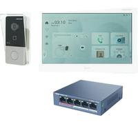 <HIKVISION portier vidéo, écran tactile 10 pouces, vidéo haute résolution 1080p, avec kit de commutation PoE