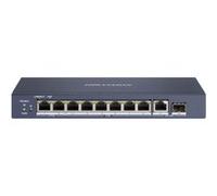 Hikvision Pro Series DS-3E0510HP-E - Commutateur - non géré - 6 x 10/100/1000 (PoE) + 2 x 10/100/1000 (Hi-PoE) + 1 x 10/100/1000 + 1 x Gigabit SFP - de bureau - High PoE / PoE (110 W) G
