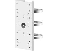 Hikvision Support pour poteau DS-1275ZJ-SUS – Acier inoxydable, Blanc, Résistant aux intempéries