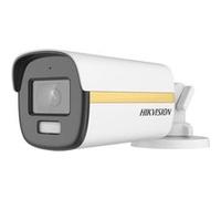 Hikvision Turbo HD Camera with ColorVu DS-2CE12DF3T-FS - Caméra de surveillance - puce - couleur (Jour et nuit) - 2 MP - 1080p - montage M12 - Focale fixe - audio - composite, AHD, CVI, TVI - DC 12 V 