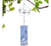 Hilai Carillon à Vent Japonais 1 pièce Carillon à Vent de Style Japonais Pendentif de Cloche en Verre décoratif pour décoration Maison Feng Shui extérieure et intérieure pour décoration Jardin Patio