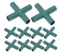 Hilai Connecteurs de Cadre, 10 pièces, connecteurs de Cannes, piquets Plantes, Cadre Jardinage, Construction en Plastique 11mm, Coin à 3 Voies, Style 4