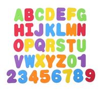 Hilai Jouets de Bain, 36 Feuilles de Chiffres Amusants et Jouets Bain l'alphabet, Lettres et Chiffres flottants d'apprentissage pour la Baignoire, éducatifs pour Enfants, garçons Filles
