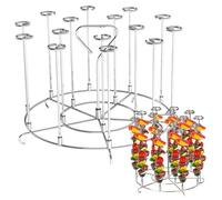 Hilai Support à brochettes Shawarma 304 en Acier Inoxydable Vertical pour friteuse à air 7, 9 x 5, 1 Pouces Brochettes de Barbecue faciles Nettoyer pour la Cuisine Domicile 8 QT Kabobs Pot Supplies