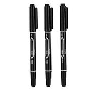 Hilai Tatouage marqueur stylo étanche peau marquage crayon Fine pointe corps encre stylo noir 3 pièces tatouages temporaires