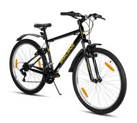 Hiland 26 Pouces Vélo VTT , 18 Vitesses Unisexe/Adulte, Cadre en Acier au Carbone , Pour Ville et Loisirs, Freins en V，Noir