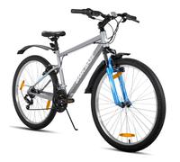 Hiland 26 Pouces Vélo VTT , 18 Vitesses Unisexe/Adulte, Cadre en Acier au Carbone , Pour Ville et Loisirs, Freins en V，Gris