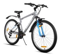 Hiland 27.5 Pouces Vélo VTT , 18 Vitesses Unisexe/Adulte, Freins en V，Cadre en Acier au Carbone , Pour Ville et Loisirs, Gris