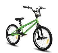 Hiland BMX Freestyle 20 Pouces pour Garçon et Fille avec Système de Rotor à 360°, Vélo BMX pour Enfant avec 4 Pegs en Acier et Roue Libre, Noir/Vert/Rouge/Blanc