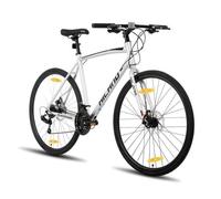 Hiland Vélo de route 28""-Shimano 21 Speed-vélo de ville avec freins à disque pour hommes et femmes-M530mm-Silver