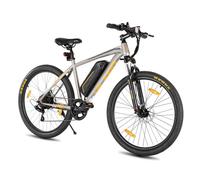 HILAND VTT électrique 26 pouces avec batterie amovible, moteur 250W 36V, vélo électrique 7 vitesses 25KM/H,Gris