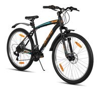 HILAND VTT homme - 27.5pouces, 18 vitesses, cadre en acier à haute teneur en carbone, freins à disque, fourche à suspension -Orange