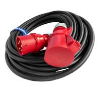 HILARK 5x2,5mm² H07RN-F 400V 16A Noir - Cordon prolongateur Câble en Caoutchouc pour Chantier, Industrie, extérieur (25 mètre, Noir)