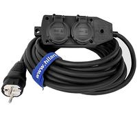 Hilark Cable Electrique H05VV-F 3x2,5 15m rallonge électrique avec Bloc Prises Professionnelle