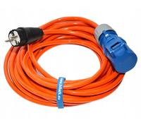 Hilark Cable Tech Adaptateur Camping-Car H07BQ-F Polyuréthane (Pur) 3x2,5 Câble de branchement Camping Prise CEE Orange Haute visibilité 10m