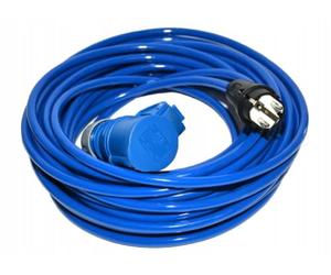 Hilark Cable Tech Adaptateur Camping-Car H07BQ-F Polyuréthane (Pur) 3x2,5 Câble de branchement Camping Prise CEE Bleue 30m
