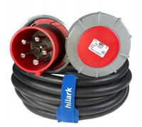 Hilark cable tech Adaptateur triphasé fiche 63A 5 Broches vers Prise 63A 4 Broches 0,1m